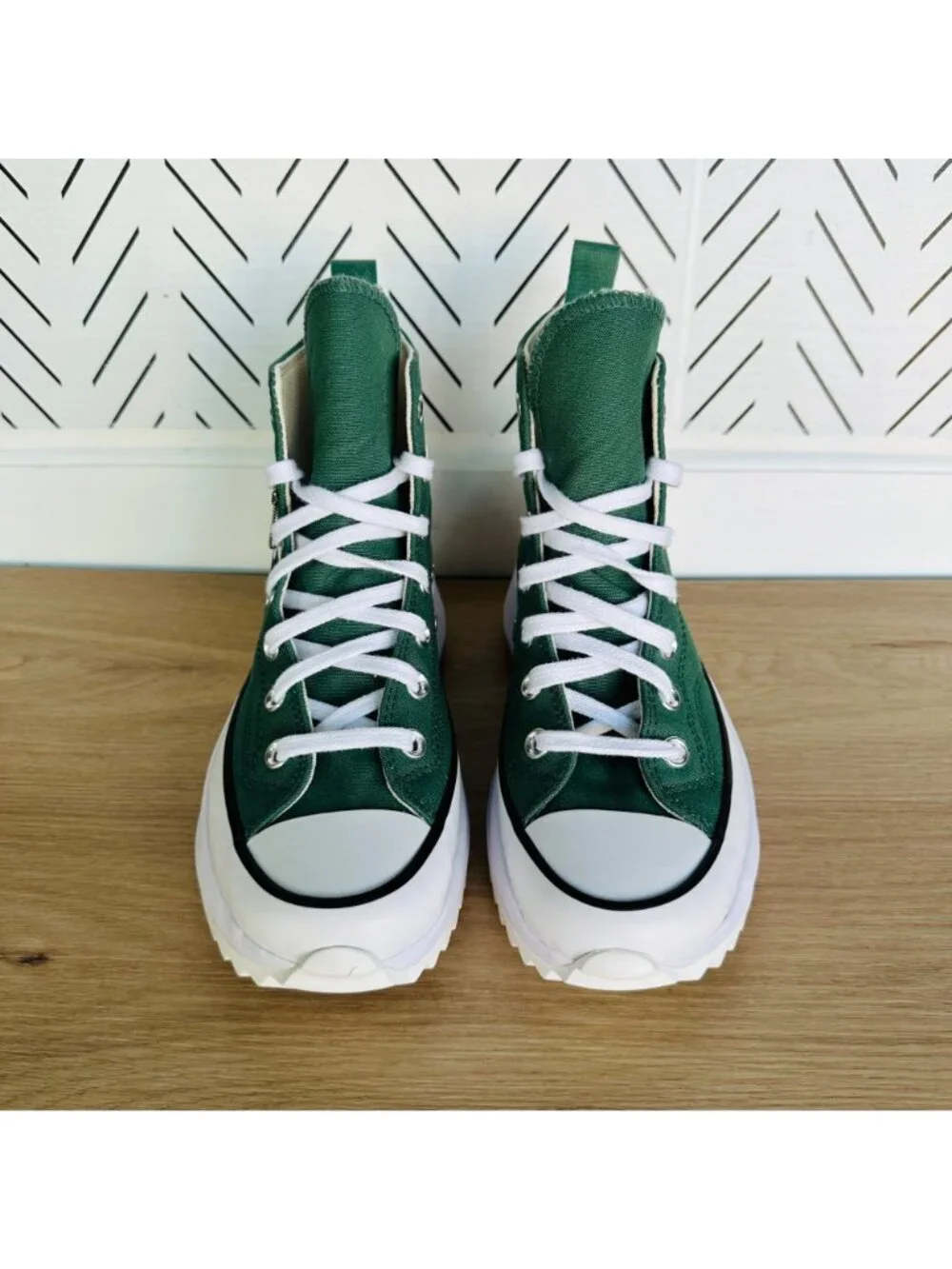 ⭐Converse Run Star Hike Platform Sz 5 Men's Shoes Flowers Green Sneakers A11562C
